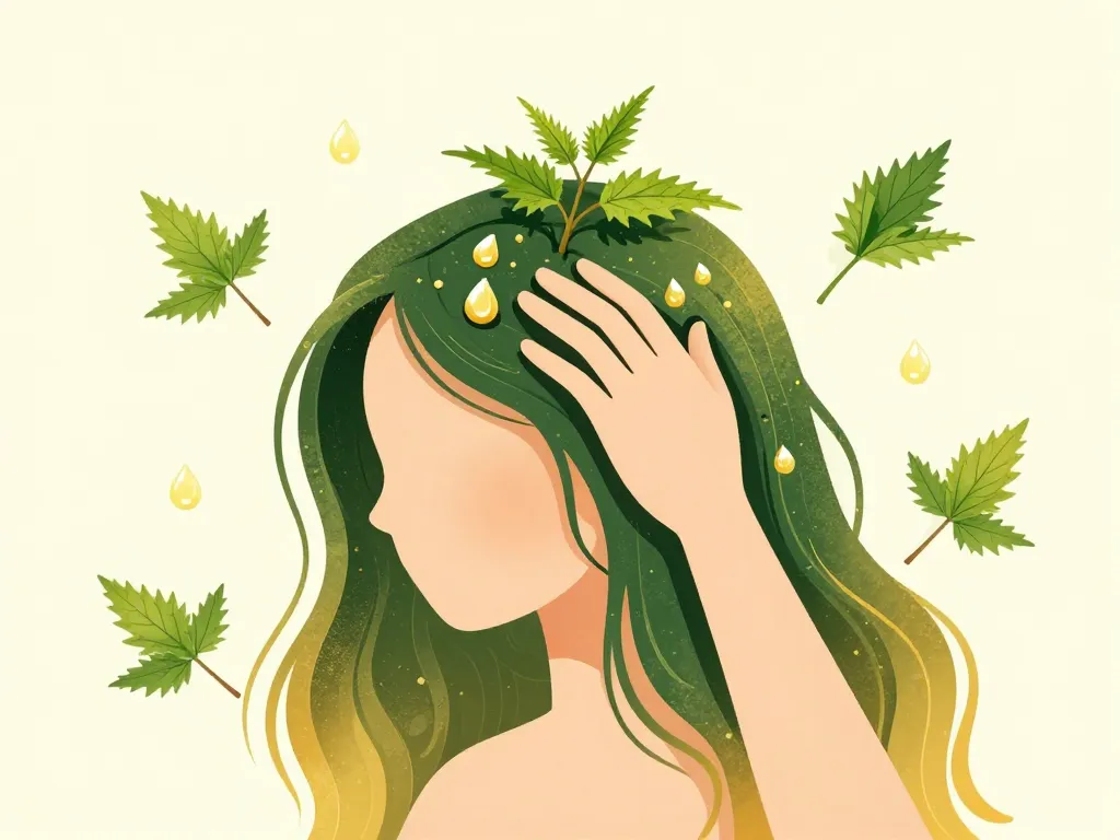 huile d ortie massage cheveux fortifiants