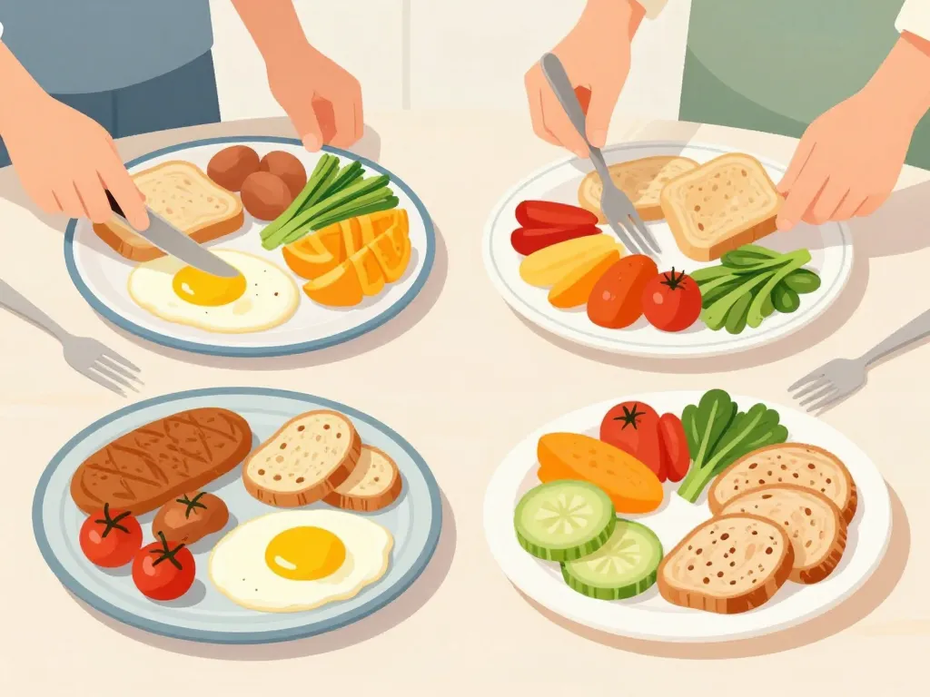 méthode api régime menu illustration repas type journée