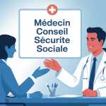 pièges médecin conseil sécurité sociale illustration bureau dossiers médicaux