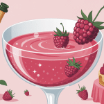 soupe de champagne aux framboises coupe transparente bulle et framboises