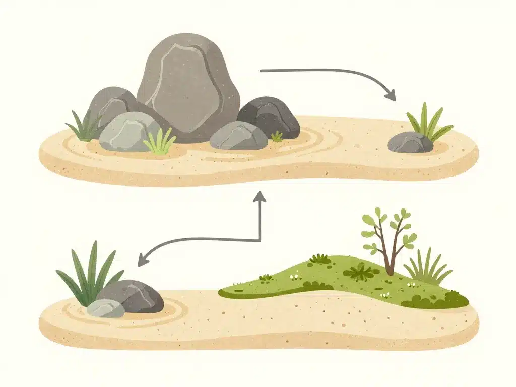 transformer un aquarium en jardin japonais diagramme process