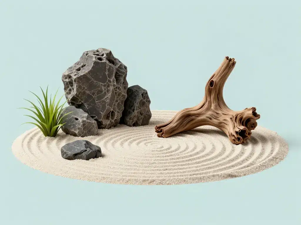 transformer un aquarium en jardin japonais matériaux naturels