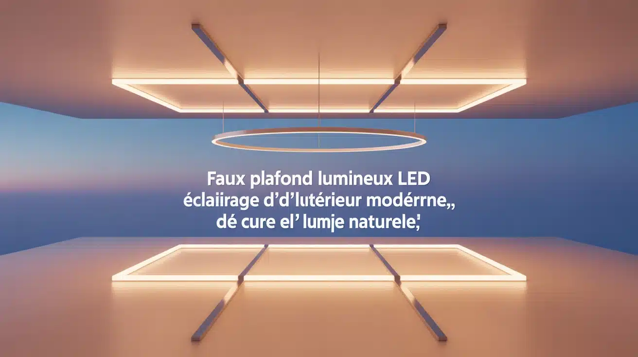 Faux plafond lumineux LED pour puits de lumière lumineux