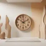 Horloge en bois pour décoration murale chaleureuse