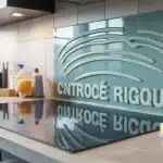 plaque vitrocéramique propre et outils de nettoyage