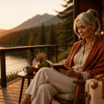voyager seule femme 50 ans carnet valise lac coucher soleil