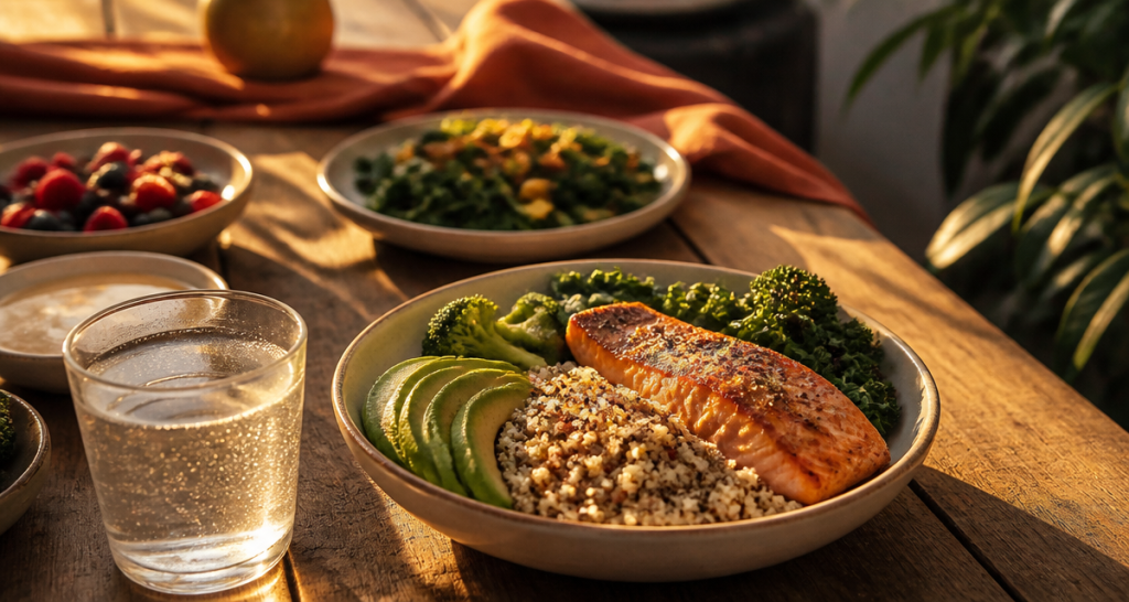 aliment pour perdre le ventre assiette équilibrée