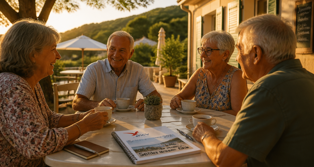 ancv seniors en vacances destinations 2025 groupe terrasse