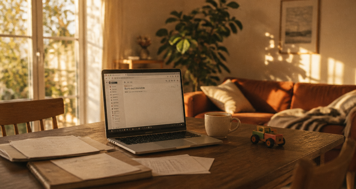 burn out teletravail image ambiance maison