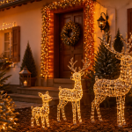 decoration noel exterieur jardin guirlandes led rennes
