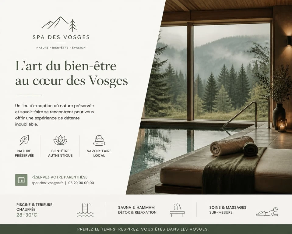 Activités dans les Vosges quand il pleut : détente dans un spa avec vue sur la forêt