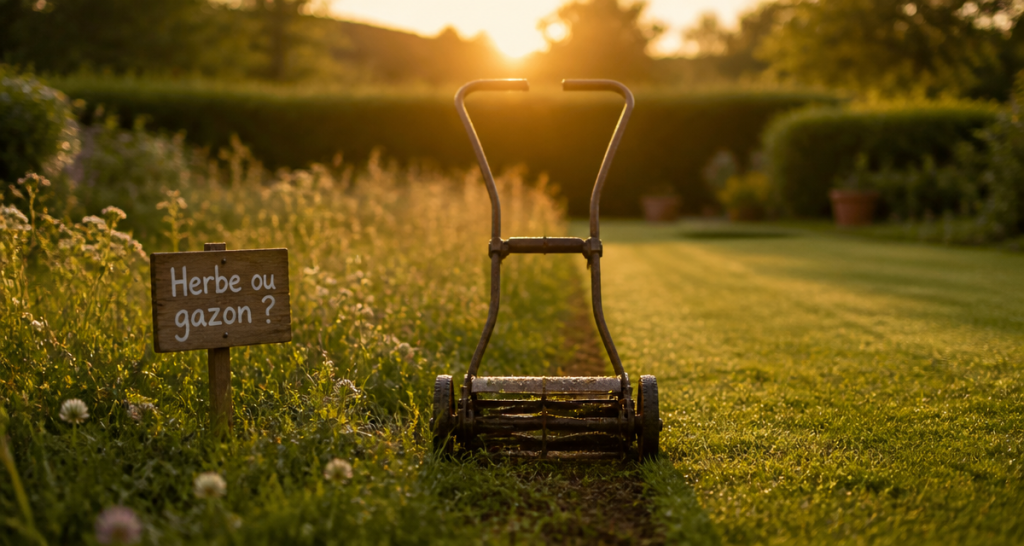 herbe ou gazon comparaison visuelle jardin