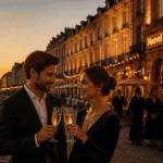 nouvel an bordeaux 2025 couple chic champagne