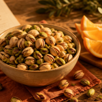 Pistache bon pour la sante sur table rustique