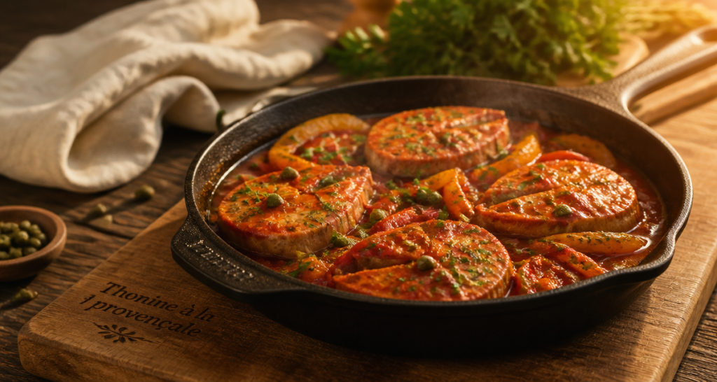 recette thonine en sauce provençale dans poêle