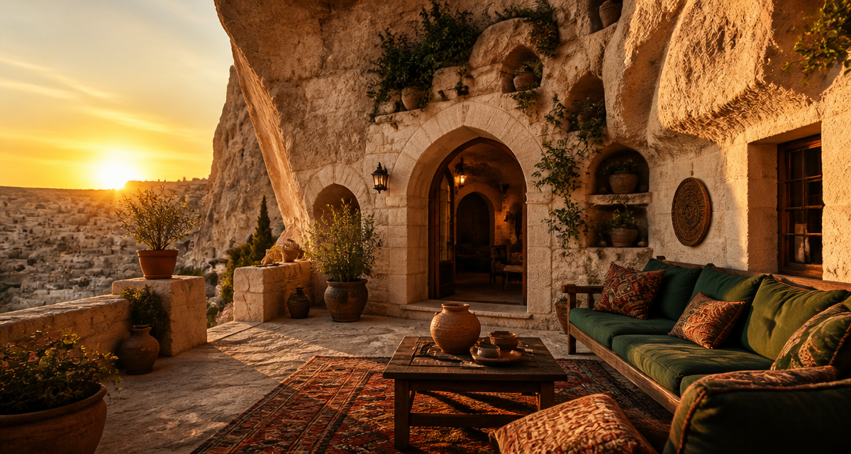 turquie maison troglodyte cappadoce facade roche