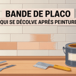 bande placo qui se décolle après peinture sur mur, outils réparation