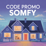 Illustration maison connectée code promo Somfy