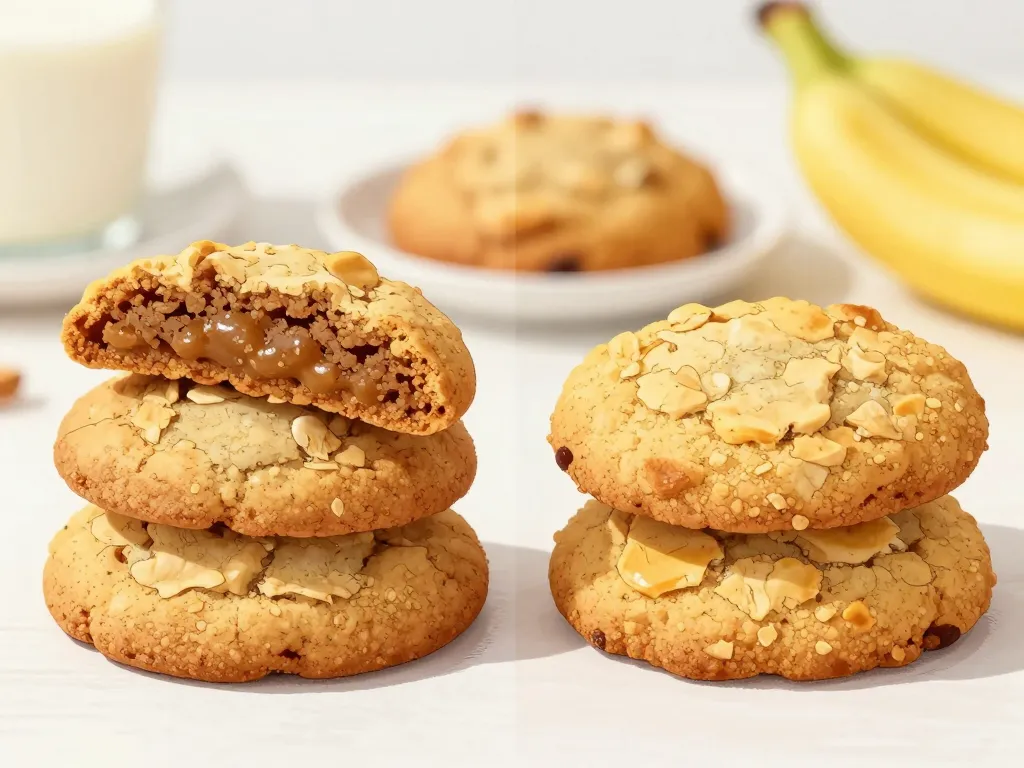 texture cookies flocon d avoine banane moelleux et croustillants