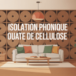 ouate de cellulose isolation phonique vue maison moderne