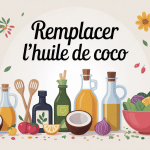 par quoi remplacer l huile de coco en cuisine pâtisserie cosmétique illustration