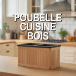 poubelle cuisine bois esthétique et pratique dans cuisine moderne