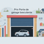illustration prix de porte de garage basculante moderne