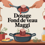 Illustration dosage fond de veau Maggi dans une cuisine chaleureuse