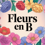 Montage de fleurs en b colorées en bouquet stylisé