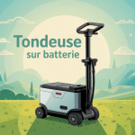 Meilleure tondeuse sur batterie sur pelouse verte