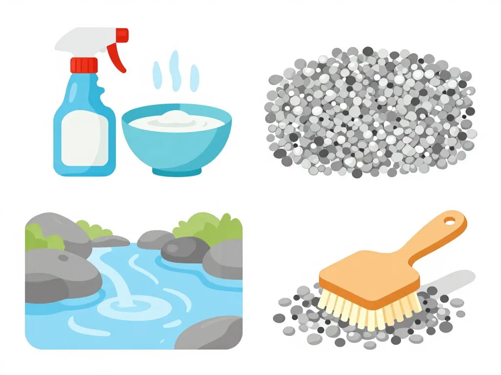 Alternatives douces nettoyer cailloux blancs javel