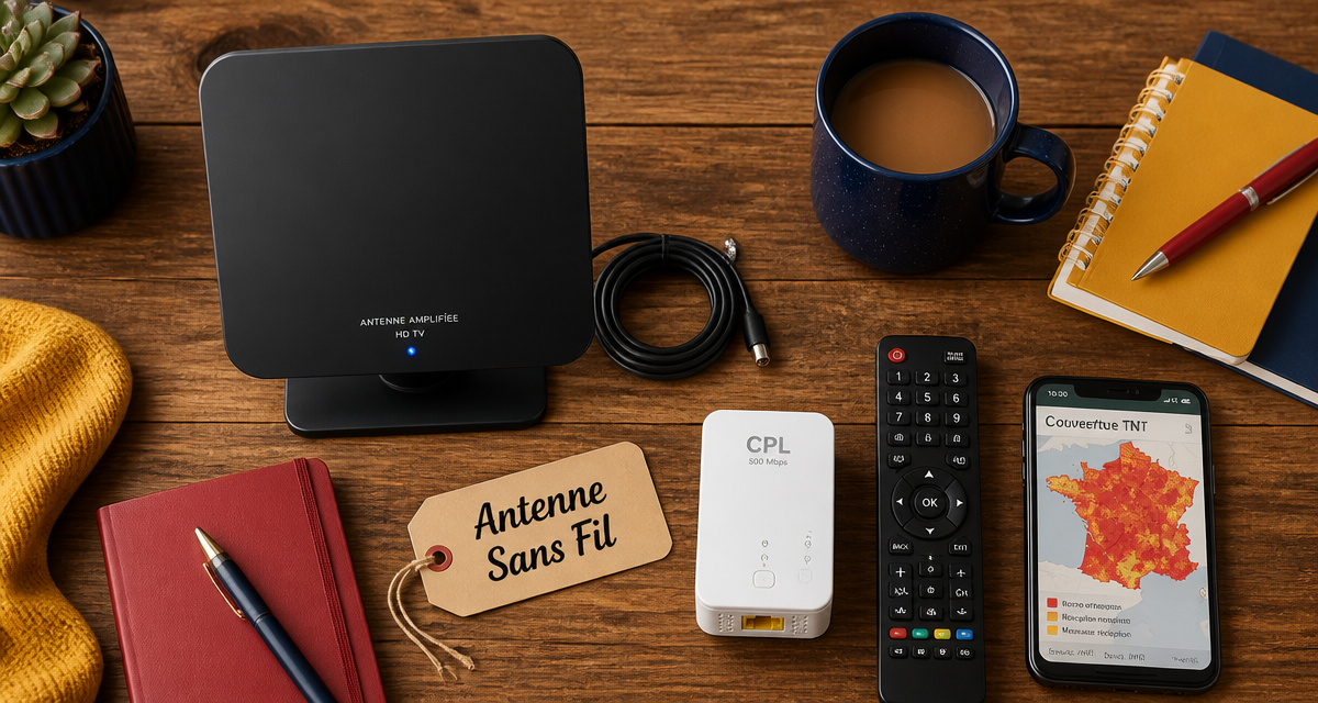 antenne sans fil pour tv sur table avec accessoires TNT