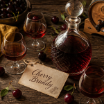 Cherry brandy liqueur carafe cerises foudre