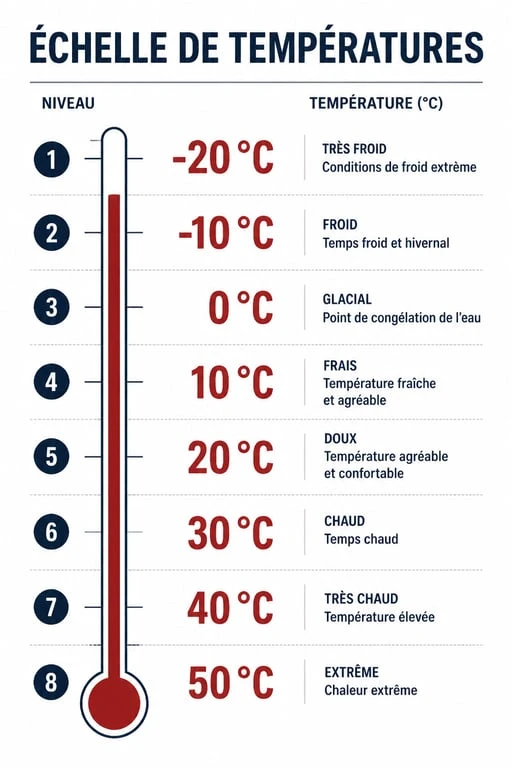 Tableau de correspondance thermostat 150 degrés et températures de cuisson