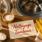 Nettoyage tambour machine à laver avec vinaigre, bicarbonate et cristaux de soude