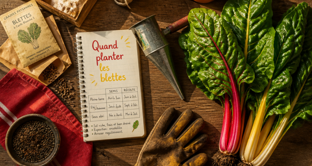 quand planter les blettes en pleine terre plan de travail graines et outils