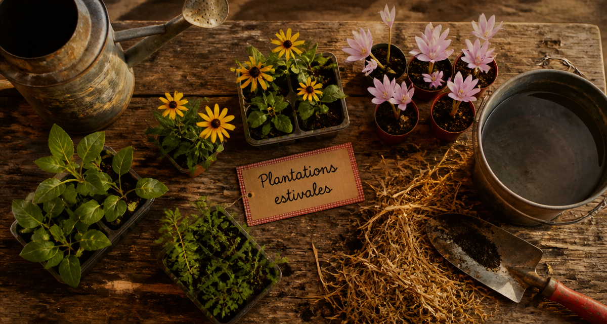 que planter en juillet août fleurs godets rudbeckia colchique