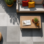 carrelage terrasse moderne gris perle et anthracite