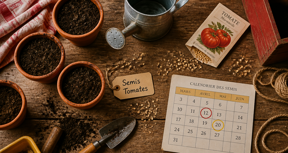 quand semer graines de tomates en godets sur calendrier