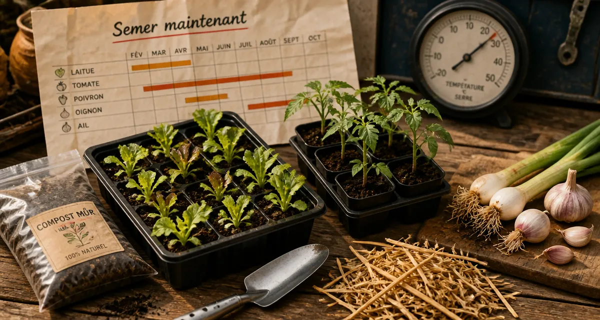 Que peut on planter dans le jardin en ce moment ? Semis en terrine et godets.