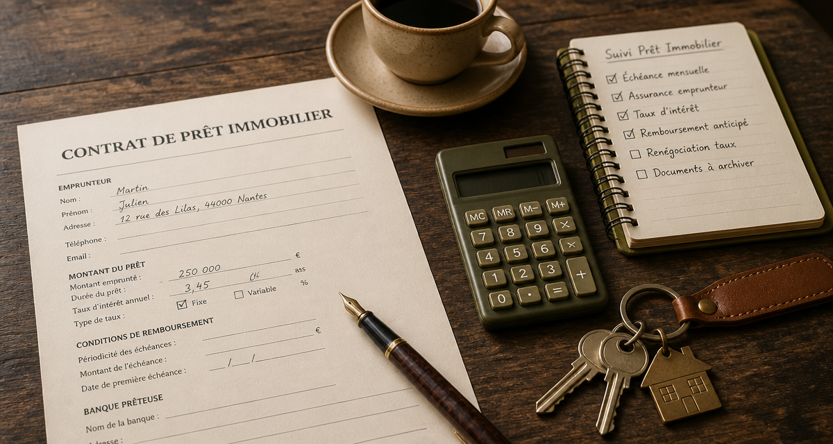 peut on consulter une banque après un courtier flat-lay bureau prêt immobilier