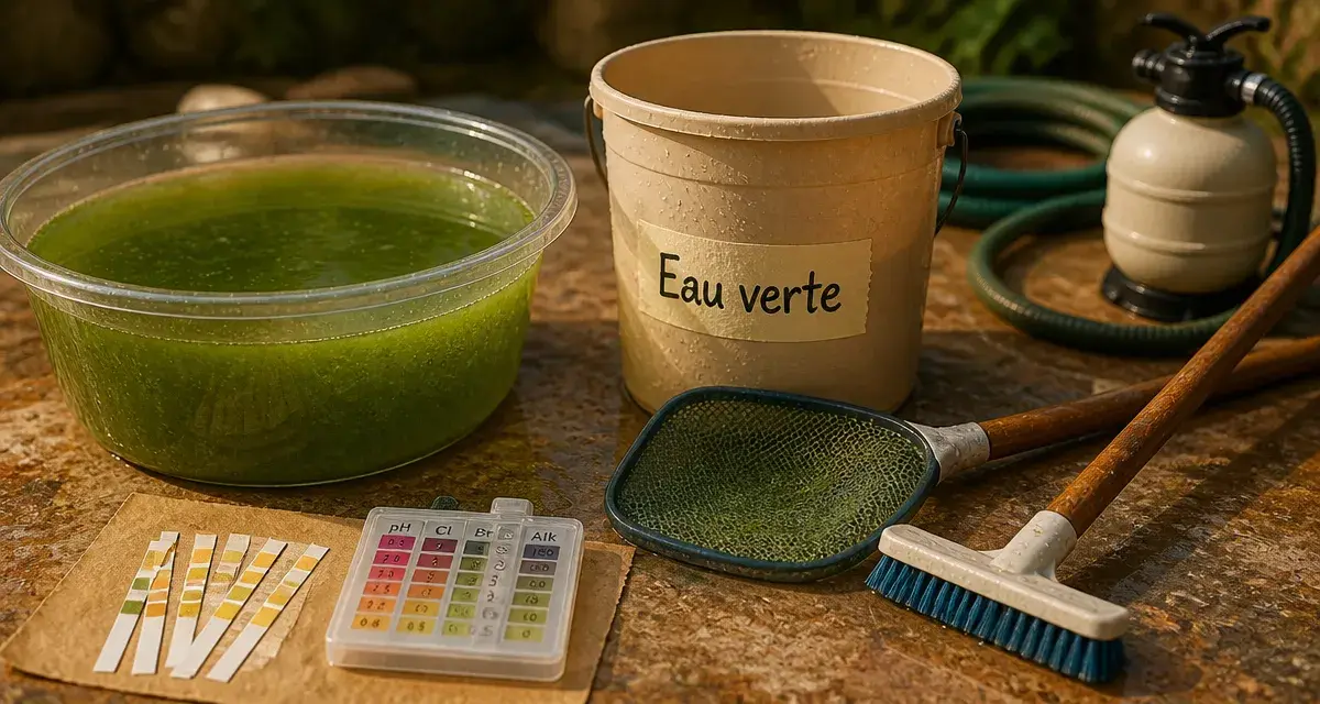 Nettoyer piscine verte : eau limpide sans vidange