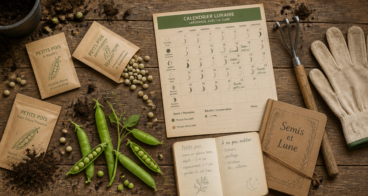 quand semer les petit pois avec la lune calendrier jardinage