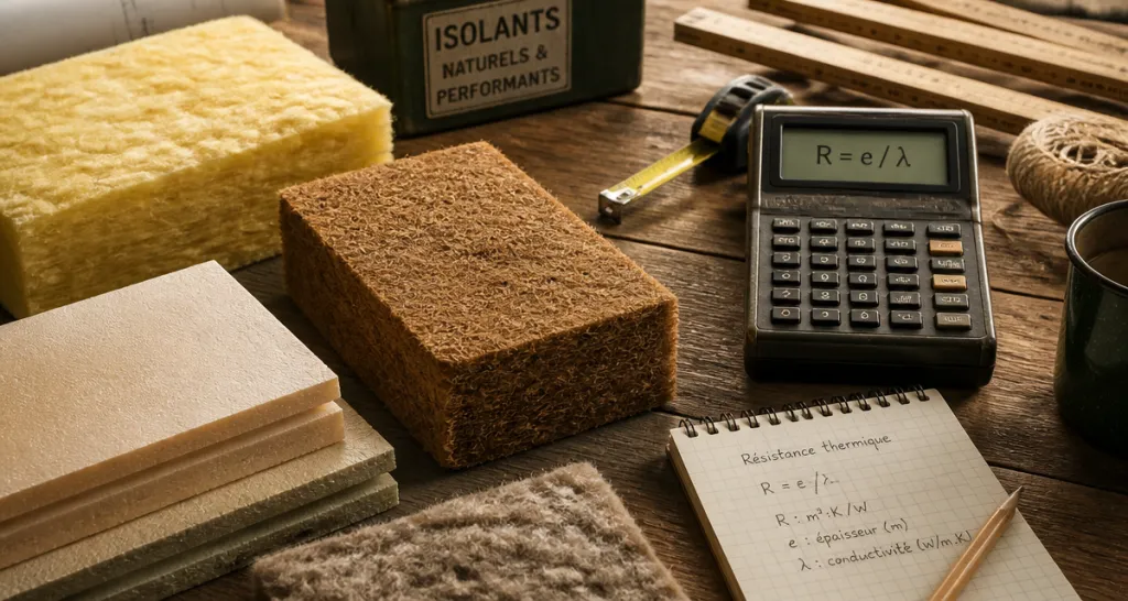 quel est le meilleur isolant thermique échantillons sur bois