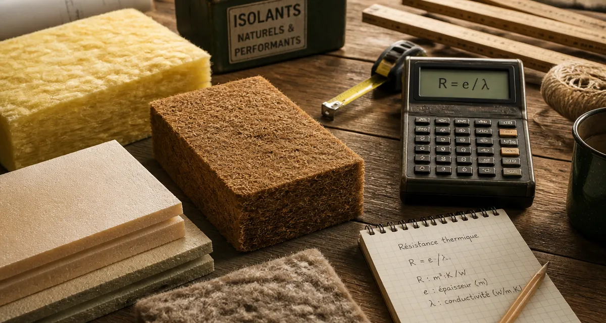 quel est le meilleur isolant thermique échantillons sur bois