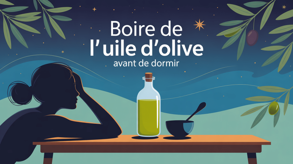 boire de l'huile d'olive avant de dormir image santé nocturne