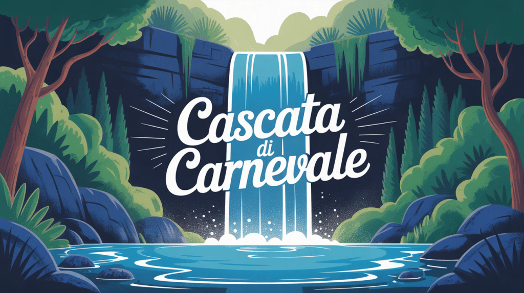 cascade de carnevale - cascata di carnevale chute d'eau stylisée forêt verdoyante