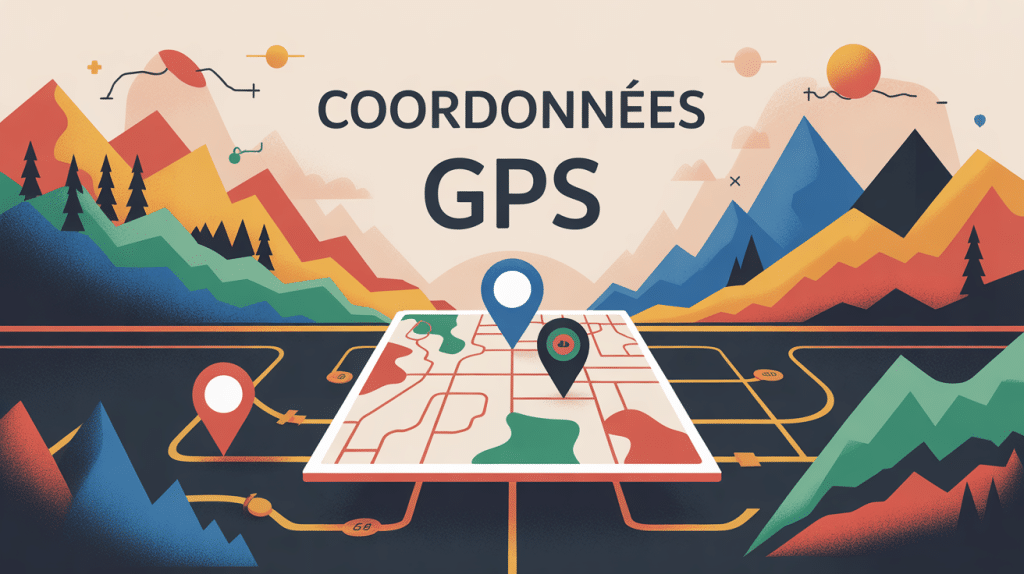 coordonnées GPS latitude : 48.070569 longitude : 6.855323 illustration géolocalisation moderne