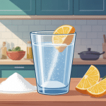 illustration dosage bicarbonate de soude a boire verre eau