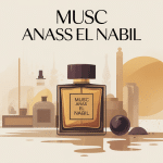 flacon musc anass el nabil avec ambiance orientale élégante